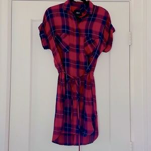 Rails buffalo check flannel dress, size small